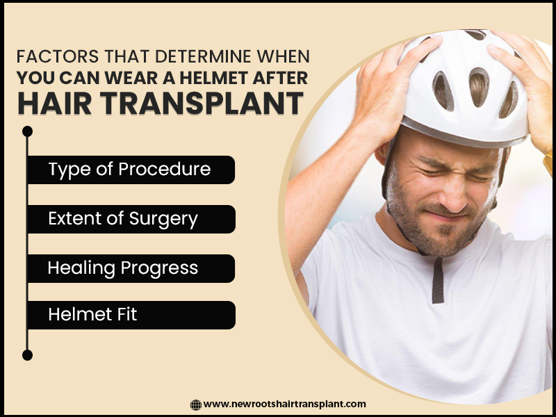 factors that determine when you can wear a helmet after hair transplant