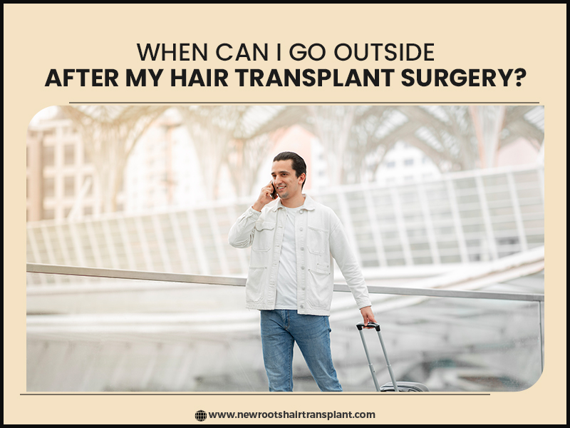 when can I go outside after my hair transplant surgery